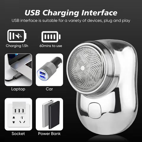Ultra-Compact Mini Electric Shaver – USB Rechargeable Pocket Razor for Smooth Grooming